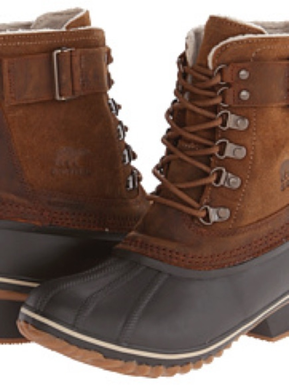 Sorel Brown and Black Women's Insulated Lace-Up Winter Boots